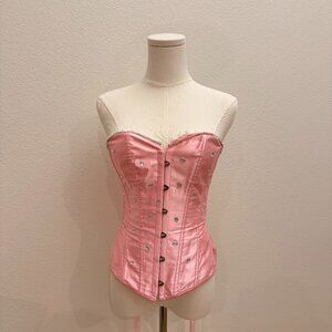 Embellished Pink Lace Corset